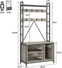 5in1 Coat Hall Tree Bench Coat Rack Shoe Storage Entryway Bench w/ Cubbies