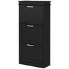 Slim Shoe Storage Cabinet with 3 Flip Drawers for Entryway, Black