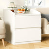 Modern Nightstand with 2 Drawer Bed Side End Table for Bedroom Living Room