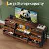 8 Fabric Drawers, Metal Frame Storage Cabinet with Wood Top for Living Room