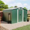 8 x 6FT Garden Storage Shed Apex Galvanised Steel Heavy Duty Steel Tool Store UK