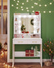 Dressing Table With Led Mirror Drawers Set Makeup Desk Vanity Table Lights Searc