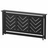 Radiator Cover Black Modern Chevron Slat Shelves MDF Cabinet Shelf Large