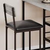 3-Piece Bar Table Set w/ Storage Shelf and 2 Stool Chair for Dining Room Kitchen