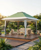12x12FT Pop-Up Canopy with Mosquito Netting Outdoor Patio Canopy Tent Waterproof