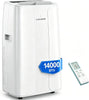Leenon 14,000 BTU Portable Air Conditioner Remote Control White Mobile AC Unit