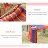 Cotton Hammock Soft Portable Swing Chair w/ Headrest & Side Pocket