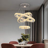 K9 Crystal 3 Ring Chandelier LED Ceiling Lights Pendant Light Dimmable w. Remote