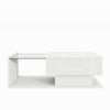 Coffee Table with Lift Up Top High-Gloss White With Drawer Living Room Furniture