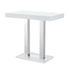 Caprice High Gloss Bar Table Rectangular In White