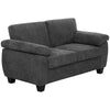 2 Seater Sofa, Chenille Small Sofa with Spring Cushions, Dark Grey
