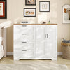 110cm Wooden Dresser with Storage Closet, Bathroom Cabinet for Bedroom