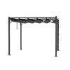 3 x 2.8m Pergola with Retractable Roof & Hollow Shade Garden Canopy Patio Gazebo