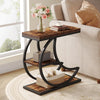 Farmhouse Small End Table, Narrow Wooden Side Table Accent Table for Living Room