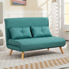 Click Clack Sofa Bed, 2 Seater Bed Settee for Living Room, Green