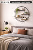 Metal Wire Wall Shelf Home Decor Storage Floating Round Multi-Section Shelf