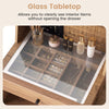 COSTWAY Makeup Vanity Table Vanity Desk with Mirror and Lights
