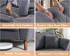 3/4 Seater Corduroy Sofa Jumbo Cord Modern Sofa Couch Seats with 2 Pillows Soft