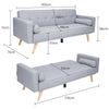 Sofa Bed Faux Leather Sofa Bed Recliner 3 Seater Luxury/Budget Modest