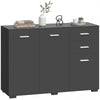 Modern Sideboard Kitchen Storage Cabinet, Black