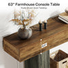 63-Inch Farmhouse Console Table, Narrow Entryway Sofa Table for Living Room