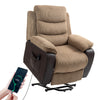 Power Lift Riser Recliner Chair with High Back, Remote, Brown