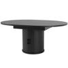 Extendable Round Dining Table 118(158) cm Kitchen Oval Dining Table with Storage