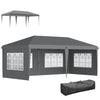 3 x 6m Heavy Duty Gazebo Marquee Party Tent with Storage Bag Grey