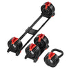 Dumbbells Weights Adjustable 3 in 1 Barbell Kettlebell Pair Set (2 x 24kg)