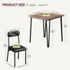 Dining Table Set with 2/4 Chairs, Modern Design for Kitchen, Home, Patio, Garden