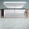 Bathroom Wash Basin Sink Stone Wall Hung Countertop Large +Waste Trap 1200x460mm