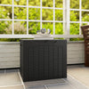 93L Plastic Garden Storage Box, Storage Container w/ Handles, Black