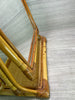 VINTAGE BAMBOO DRESSING TABLE ORIGINAL 1970s SWIVEL MIRROR rattan cane