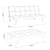 Cream Sofa Bed 3 Seater Click Clack - Britney