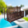 43.3" Outdoor Storage Box Rattan Garden Cushion Organizer Patio Deck Cabinet