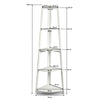 Corner Ladder Shelf Bookcase Display Storage Unit Plant Stand Rack White Grey