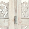 Hand carved 5-Panel Room Divider White 200x165 Solid Wood R3V3