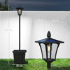 160cm Garden Solar Lamp Post Light, Solar Light Post with Planter, Black