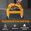 Heavy Duty Rolling Garage Stool with Tool Tray,Adjustable Height Mechanic Chair