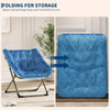 Folding Saucer Foldable Moon Chair Camping Outdoor Soft Padded Seat No Assembly
