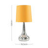 2 x Touch Table Lamps 34cm Dimmer Bedside Lights Living Room Reading Small Lamp