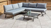 Signature Weave Kimmie Grey Outdoor Garden Adjustable Corner Sofa Set RRP £1066