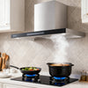 90cm Stainless Steel Wall Mount Powerful Cooker Hood Extractor Fan Touch Control