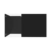 90cm Modern Glass Coffee Table Center Table With LED Light Storage Compartment