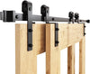 200cm Heavy-Duty Sliding Barn Door Track Kit - Elegant Double Door Solution