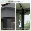 3 x 3(m) Pop Up Gazebo Tent with Netting, Height Adjustable, Grey
