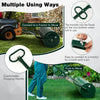 Metal Lawn Roller Push/Tow-Behind 113L Water/Sand-Filled Sod Roller Green