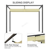 Pergola Steel Frame 3x2M PE Canopy Adjust Shade Pergola Shelter Backyard Beige