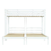 Bunk Beds Triple 3ft Single Bed Pine Wood Bed Frame High Sleeper for Kids White