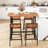 5-Piece Industrial Bar Table Set, Breakfast Tables with 4 bar chairs